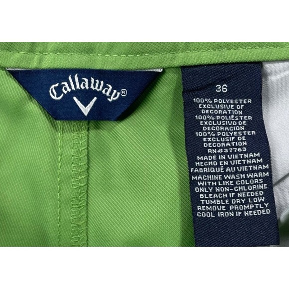 Callaway Golf Shorts Men Size 36 Green BESB0170 Performance Lightweight NWT - Picture 3 of 8
